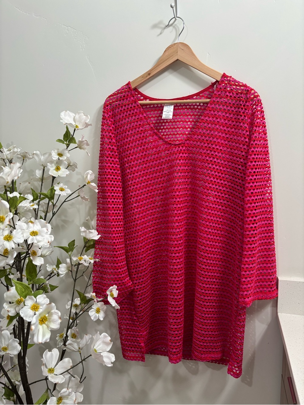 Time and Tru Pink Swim Cover-Up